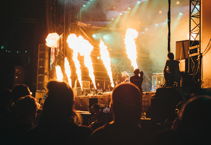 fireshow on stage at full force festival